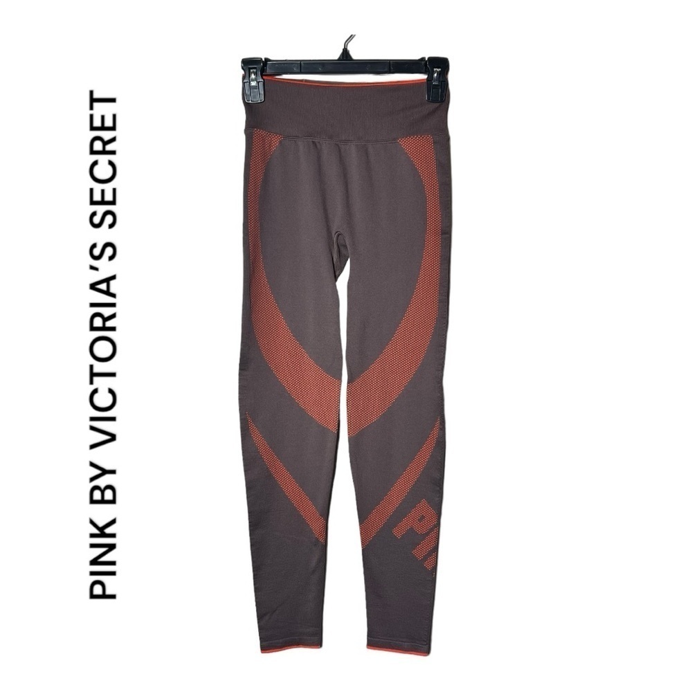 1916. PINK‎ BY VICTORIA’S SECRET COMPRESSION LEGGINGS SIZE SMALL BROWN/ORANGE